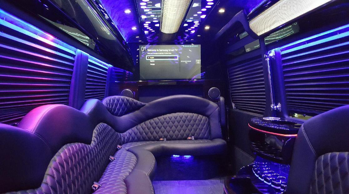 26 Passenger Party Bus Interior in NYC