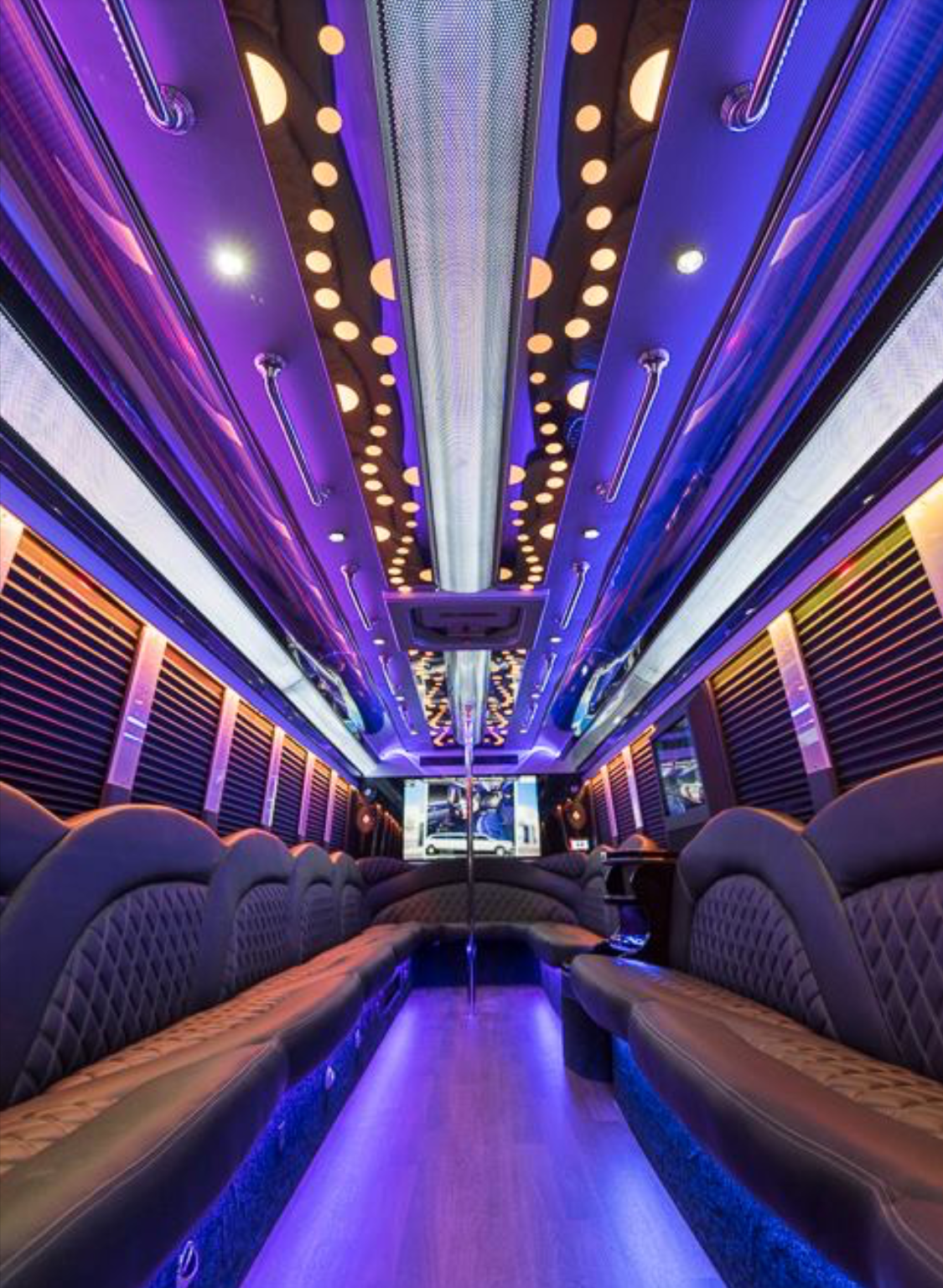 26 Passenger Party Bus Interior in NYC